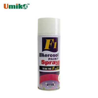 Αδιάβροχο Σπρέι Χρώματος F1 Λευκό 450ml Για DIY Και Βιομηχανική Χρήση