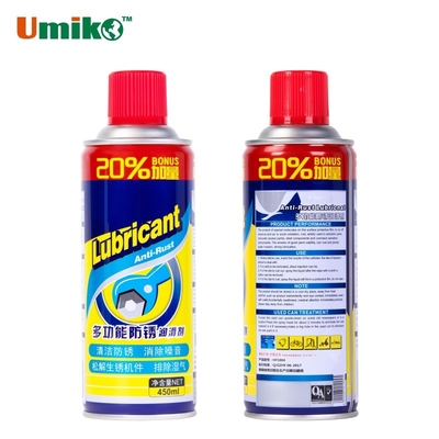 Reduce Friction Anti Corrosive Lubricant Spray 400ml 450ml Wear Resistance