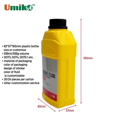 500ml DOT4 Brake Fluid Full Synthetic 230℃ Dry Boiling Point