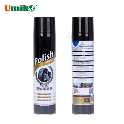 650ml Eco Friendly Tire Foam Spray Auto Polish Spray With UV Protection