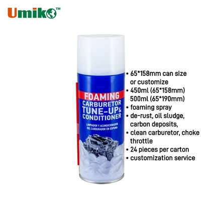 Spray limpiador de espuma para carburador personalizado 450ml para puesta a punto del motor