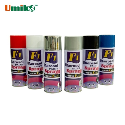 F1 Χρώμα Σπρέι Χρωμίου 450ml Custom Multi Surface Ακρυλική Ρητίνη Σπρέι