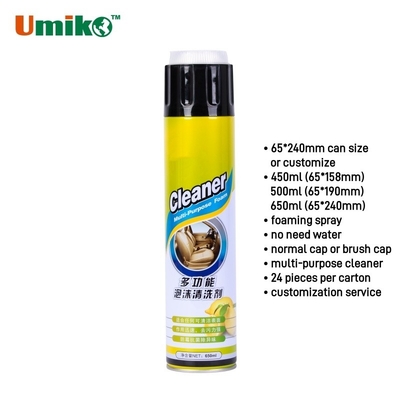650ml Multi Functional Foam Cleaner Spray For Cars And Household 65*240mm