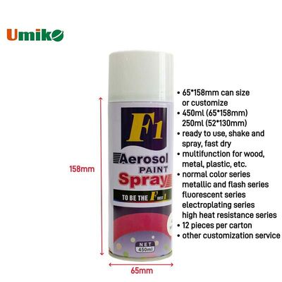 F1 Acrylic Fast Dry Aerosol Spray Paint For Surface Repair And Daily Maintenance